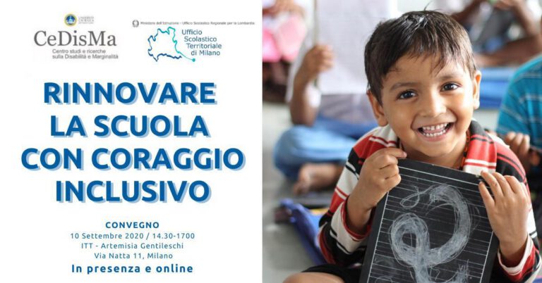 Convegno – RINNOVARE LA SCUOLA CON CORAGGIO INCLUSIVO