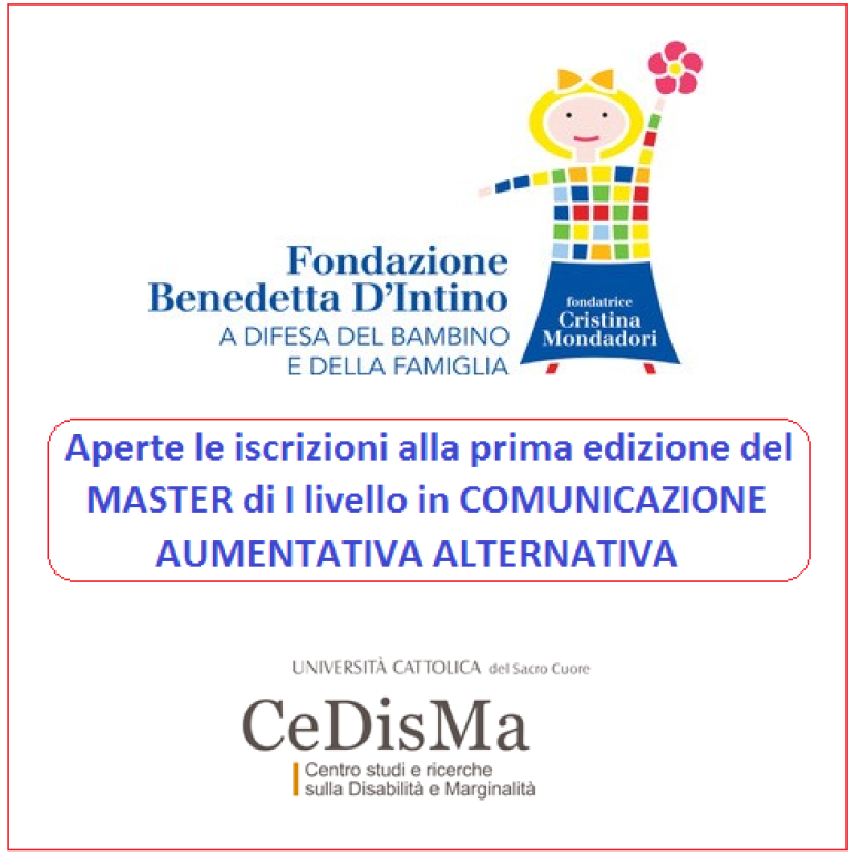 Master di I livello in Comunicazione Aumentativa Alternativa